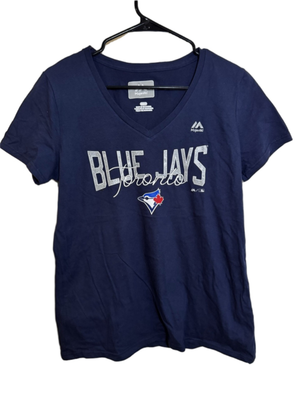 Majestic Toronto Blue Jays- MLB- Navy Short Sleeve Tee Medium - Baseball